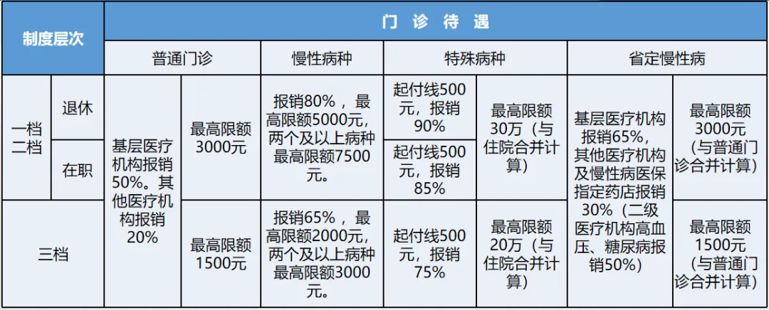 基本医保门诊待遇